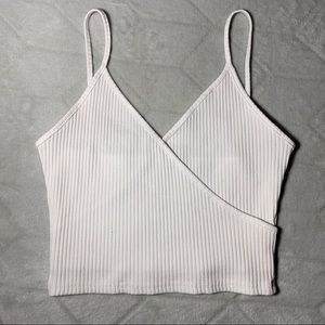 🔴SOLD🔴 White Ribbed Crop Top